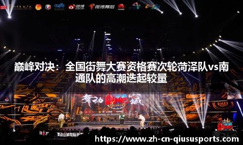 巅峰对决：全国街舞大赛资格赛次轮菏泽队vs南通队的高潮迭起较量